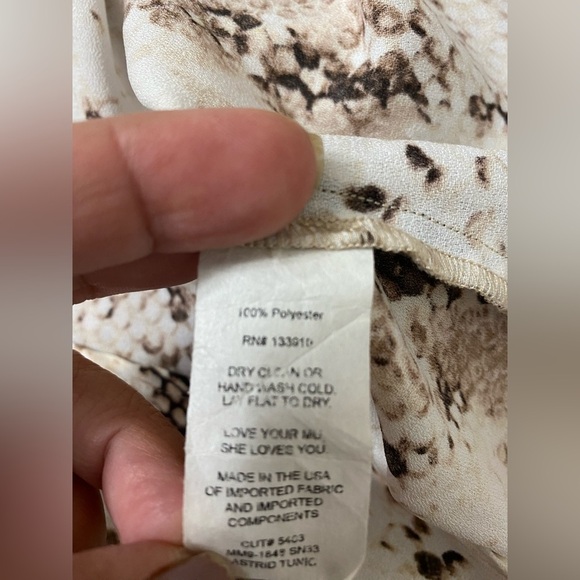 Show Me Your MuMu Snake Print Tunic Blouse size M - Picture 5 of 5